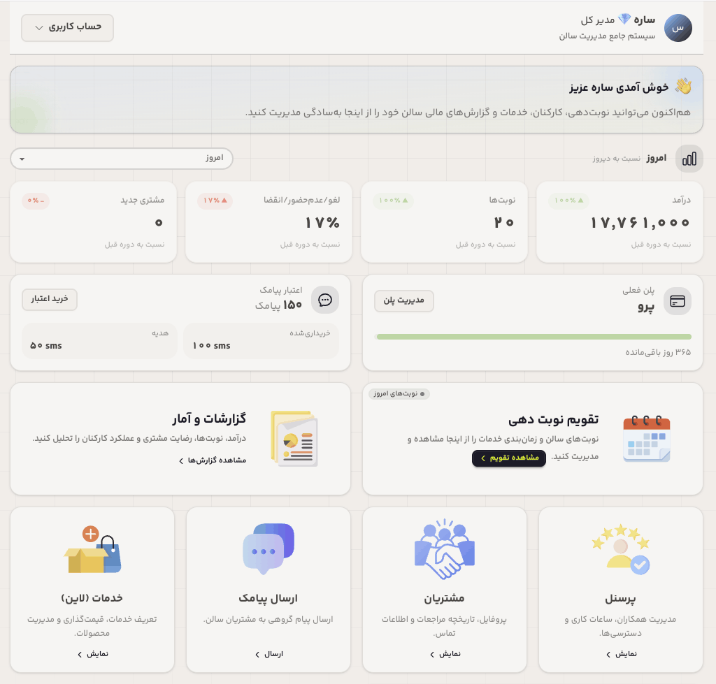پنل کاربری